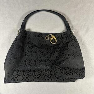 Shoulder Bag Black Monogram Y2K Vintage